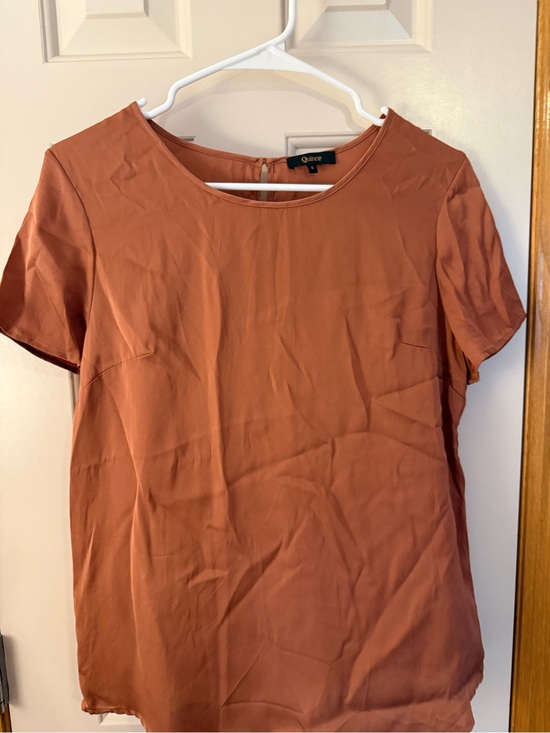 Quince Tops - Quince Women's Short Sleeve Crewneck Top in Terracotta